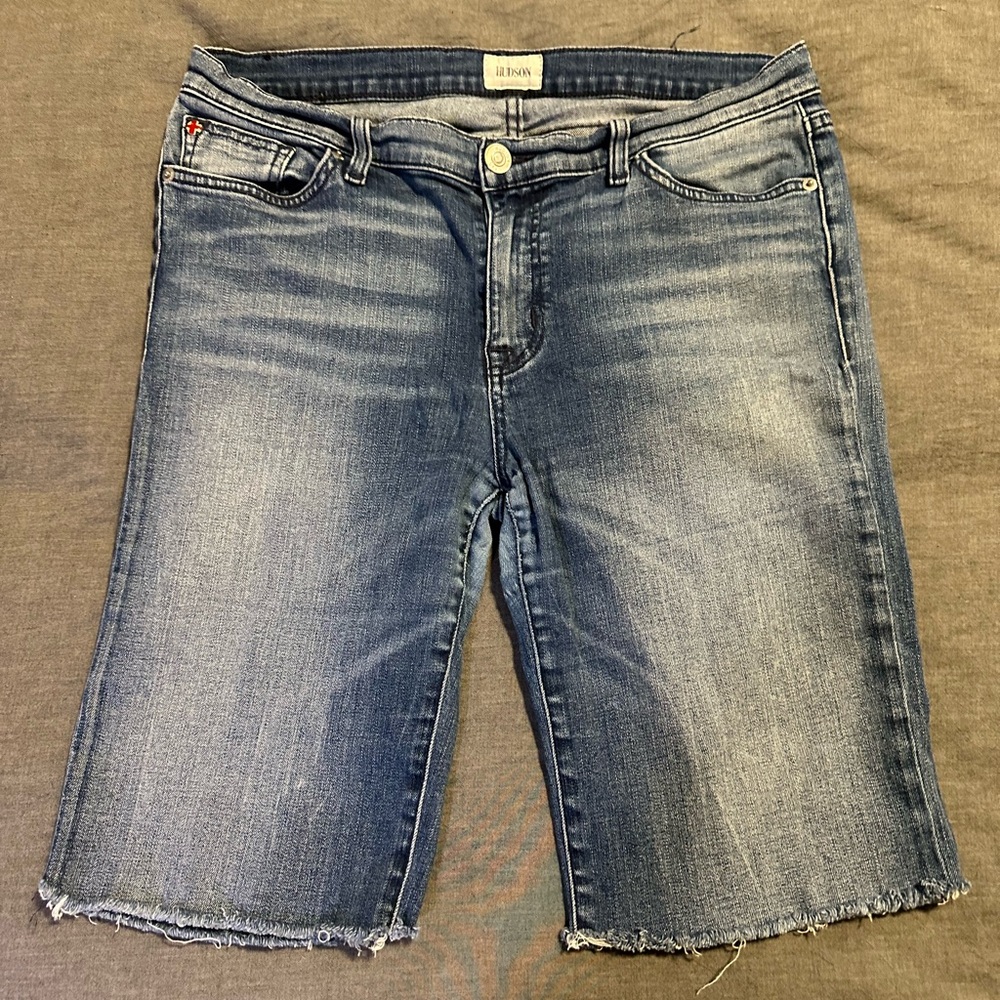 Hudson Jeans Women's Faded Blue Denim Shorts